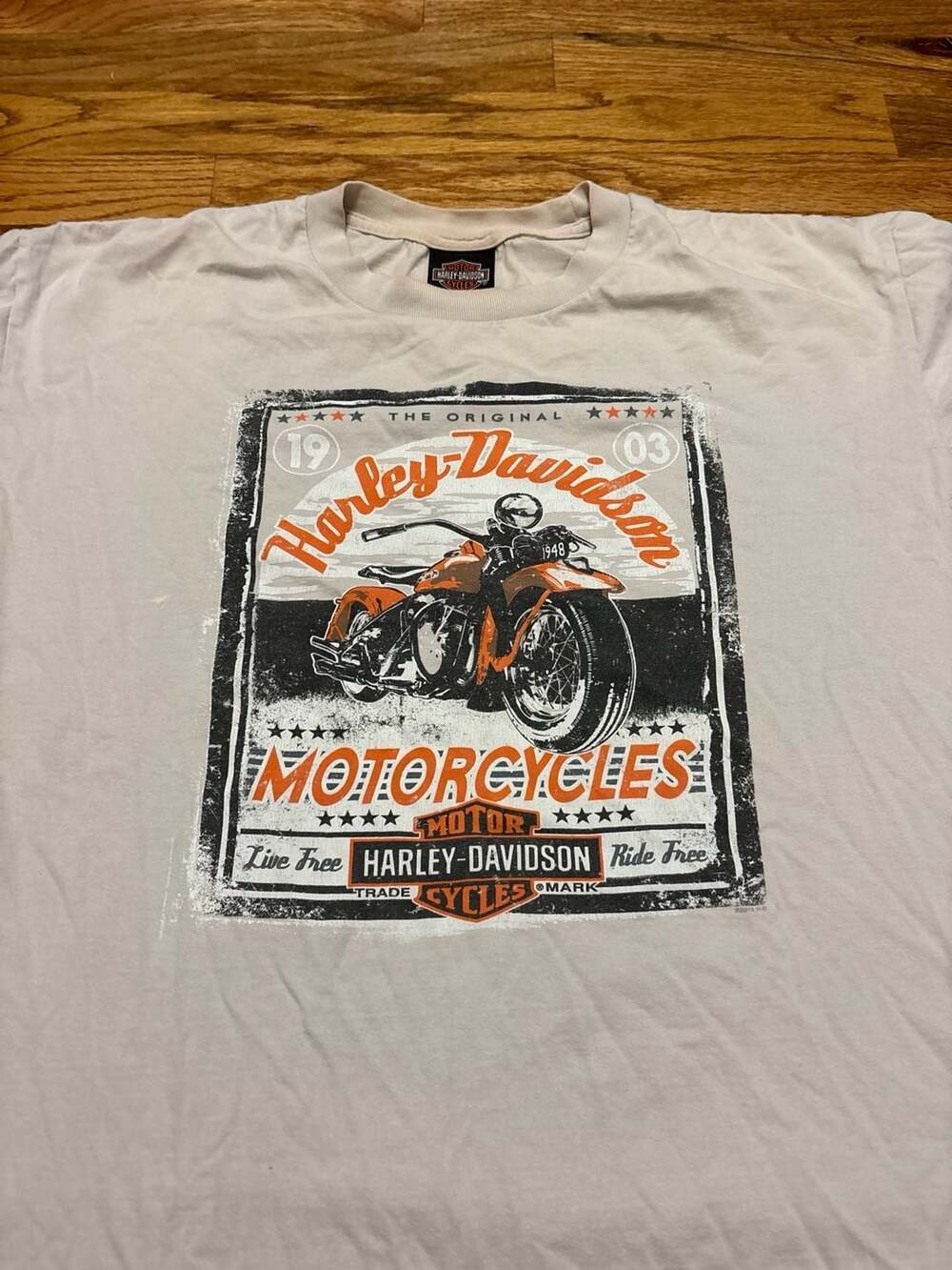 Harley Davidson Bowling Green Kentucky T-Shirt Size XL White Motorcycle Graphic